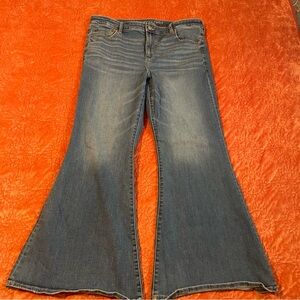 American Eagle Blue Festival Flare Jeans Sz 20